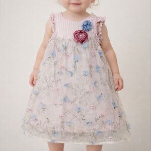 🌸 Pippa & Julie Girls Dress | 24 Months | Floral Tulle Party Dress